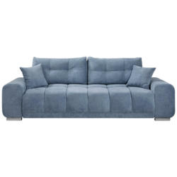 Dreisitzer-Sofa in Textil, Holzwerkstoff Blau