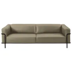 Sofa in Echtleder Hellbraun