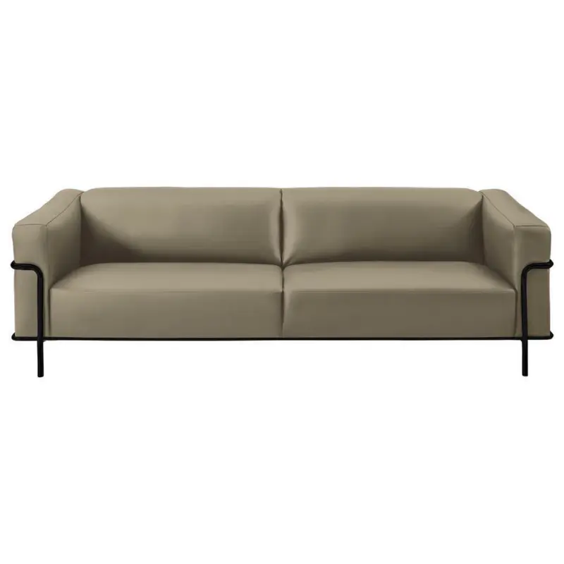 Sofa in Echtleder Hellbraun