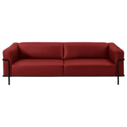 Sofa in Echtleder Rot