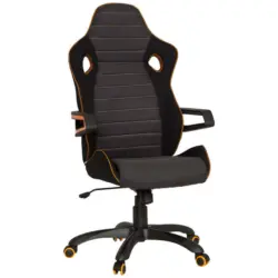 Gamingstuhl in Flachgewebe Grau, Schwarz