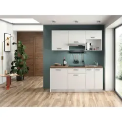 Minik&uuml;che 180 cm in Wei&szlig;