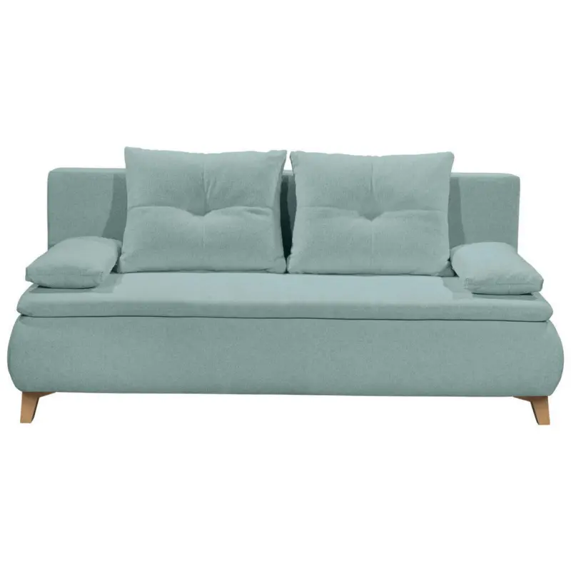Schlafsofa in Webstoff Mintgrün