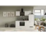 Hornbach Küchenblock Flex Well Varo weiß/weiß 220 cm inkl. Einbaugeräte 12331