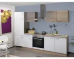 Hornbach Küchenblock Flex Well Samoa 10793 weiß/Sonoma Eiche 270 cm inkl. Einbaugeräte