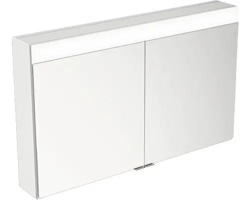 LED-Spiegelschrank Keuco Edition 400 2-türig 106x16,7x65 cm silber