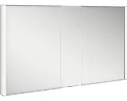 Unterputz LED-Spiegelschrank Keuco Royal Match 2-türig 120x15x70 cm silber