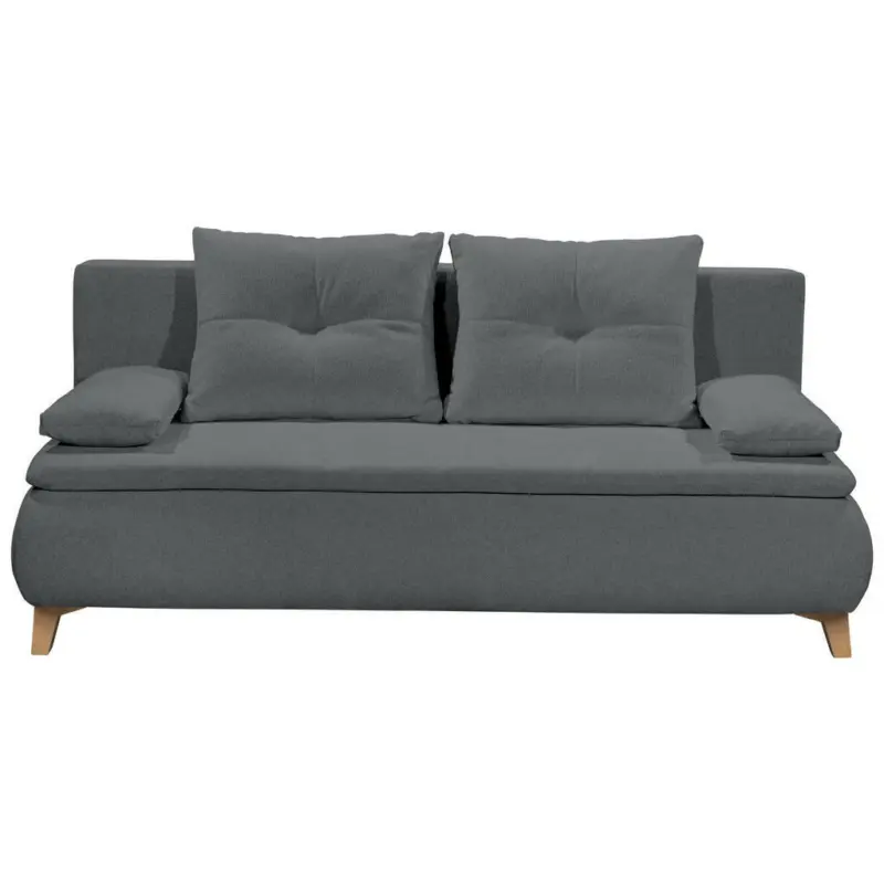 Schlafsofa in Webstoff Anthrazit