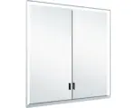 Hornbach Unterputz LED-Spiegelschrank Keuco Royal Lumos 2-türig 70x16,5x73,5 cm silber