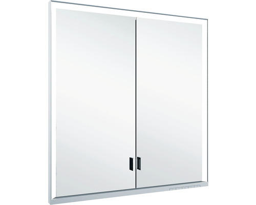 Unterputz LED-Spiegelschrank Keuco Royal Lumos 2-türig 70x16,5x73,5 cm silber