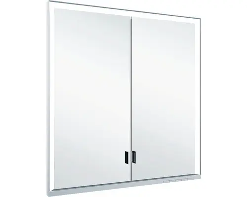 Unterputz LED-Spiegelschrank Keuco Royal Lumos 2-türig 70x16,5x73,5 cm silber
