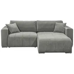 Ecksofa in Velours Grau