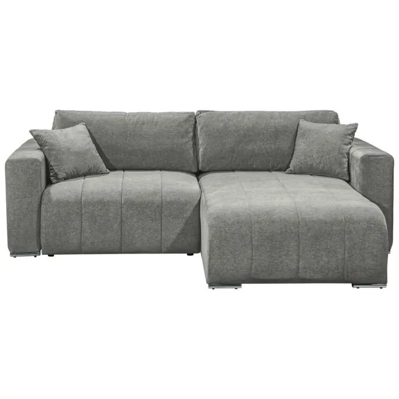 Ecksofa in Velours Grau