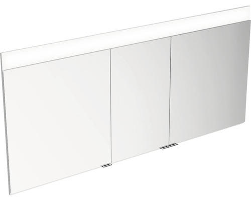 LED-Spiegelschrank Keuco Edition 400 2-türig 141x15,4x65 cm silber