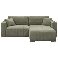 Ecksofa in Velours Gr&uuml;n