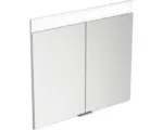 Hornbach LED-Spiegelschrank Keuco Edition 400 2-türig 71x15,4x65 cm silber