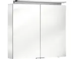 Hornbach LED-Spiegelschrank Keuco Royal L1 2-türig 80x15x74,2 cm silber