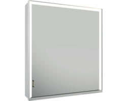 LED-Spiegelschrank Keuco Royal Lumos rechts 1-türig 65x16,5x73,5 cm silber