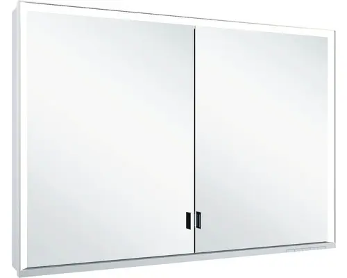 LED-Spiegelschrank Keuco Royal Lumos 2-türig 105x16,5x73,5 cm silber