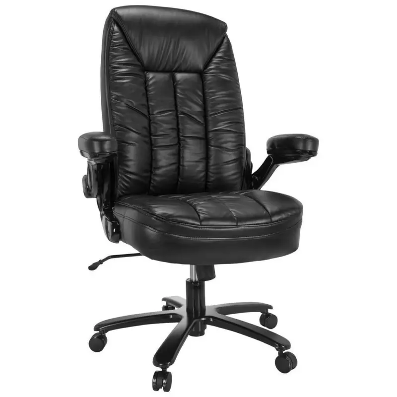 Chefsessel in Lederlook Schwarz