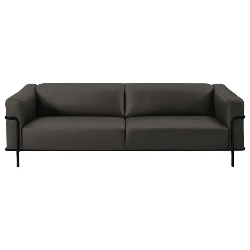 Sofa in Echtleder Grau