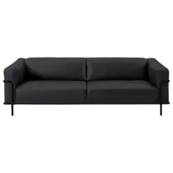 Sofa in Echtleder Dunkelgrau, Fango
