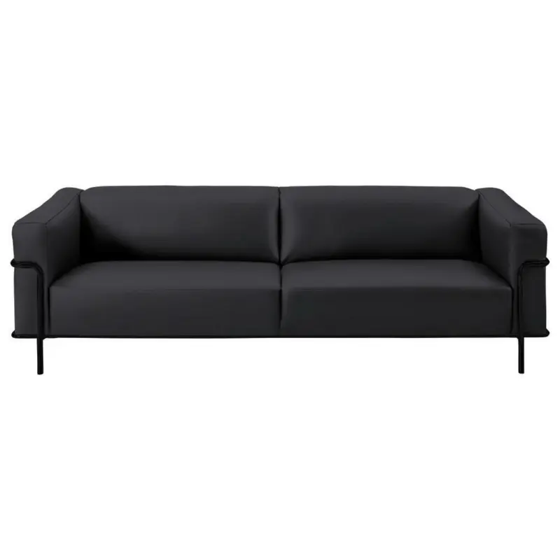 Sofa in Echtleder Dunkelgrau, Fango