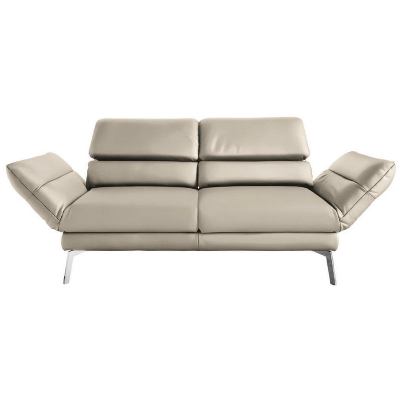 Zweisitzer-Sofa in Echtleder Beige