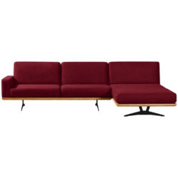 Ecksofa in Flachgewebe Rot