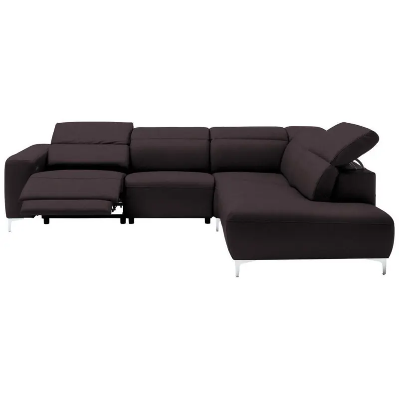 Ecksofa in Echtleder Braun