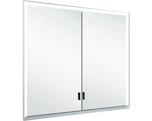 Unterputz LED-Spiegelschrank Keuco Royal Lumos 2-türig 80x16,5x73,5 cm silber