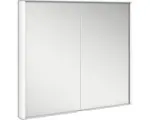 Hornbach Unterputz LED-Spiegelschrank Keuco Royal Match 2-türig 80x15x70 cm silber