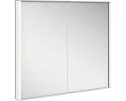 Unterputz LED-Spiegelschrank Keuco Royal Match 2-türig 80x15x70 cm silber