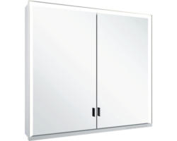 LED-Spiegelschrank Keuco Royal Lumos 2-türig 80x16,5x73,5 cm silber