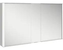 LED-Spiegelschrank Keuco Royal Match 2-türig 120x16x70 cm silber