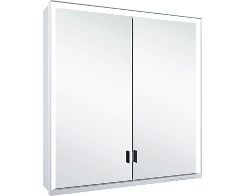 LED-Spiegelschrank Keuco Royal Lumos 2-türig 70x16,5x73,5 cm silber