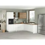 XXXLutz Lauterach - Ihr M&ouml;belhaus bei Bregenz Eckk&uuml;che 250/225 cm in Wei&szlig;, Nussbaumfarben