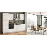 XXXLutz Ried Im Innkreis - Ihr Möbelhaus in Ried Küchenblock 270 cm in Weiß, Eukalyptusholzfarben