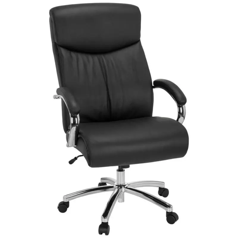 Chefsessel in Lederlook Schwarz