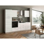 XXXLutz Langenrohr - Ihr Möbelhaus in Langenrohr Küchenblock 270 cm in Weiß, Eukalyptusholzfarben