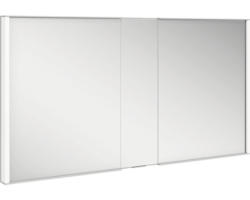 Unterputz LED-Spiegelschrank Keuco Royal Match 2-türig 130x15x70 cm silber