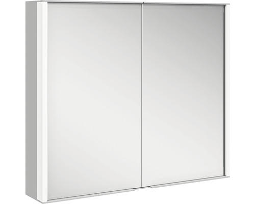 LED-Spiegelschrank Keuco Royal Match 2-türig 80x16x70 cm silber