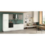 XXXLutz Wels - Ihr Möbelhaus in Wels Küchenblock 270 cm in Weiß, Graubraun, Eukalyptusholzfarben