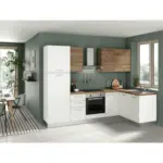 XXXLutz Lauterach - Ihr M&ouml;belhaus bei Bregenz Eckk&uuml;che 270/165 cm in Wei&szlig;, Nussbaumfarben