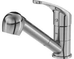 Niederdruck Küchenarmatur Lenz Kela mit herrausziehbarer Brause chrom