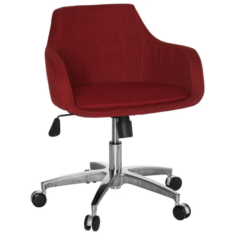 Drehstuhl in Flachgewebe Dunkelrot