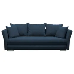 Schlafsofa in Webstoff Blau