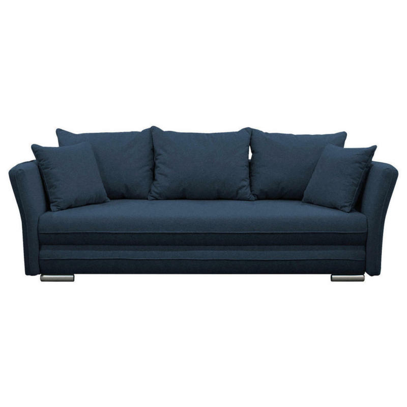 Schlafsofa in Webstoff Blau