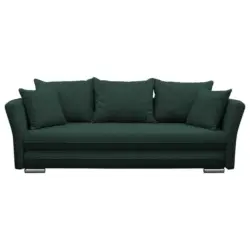 Schlafsofa in Webstoff Dunkelgrün