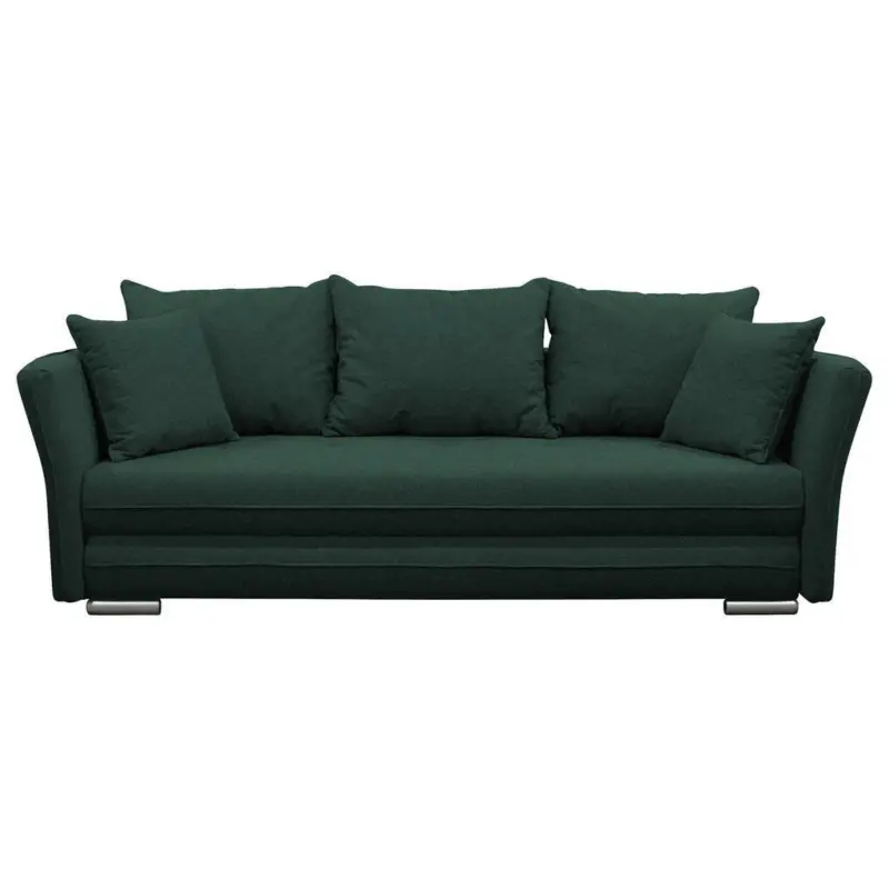 Schlafsofa in Webstoff Dunkelgrün
